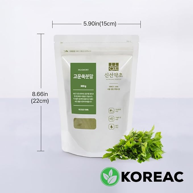 KOREAC_ Korean Mugwort Powder 300g_1 Pack 고운쑥가루 Fresh Herb Boehmeria Nivea