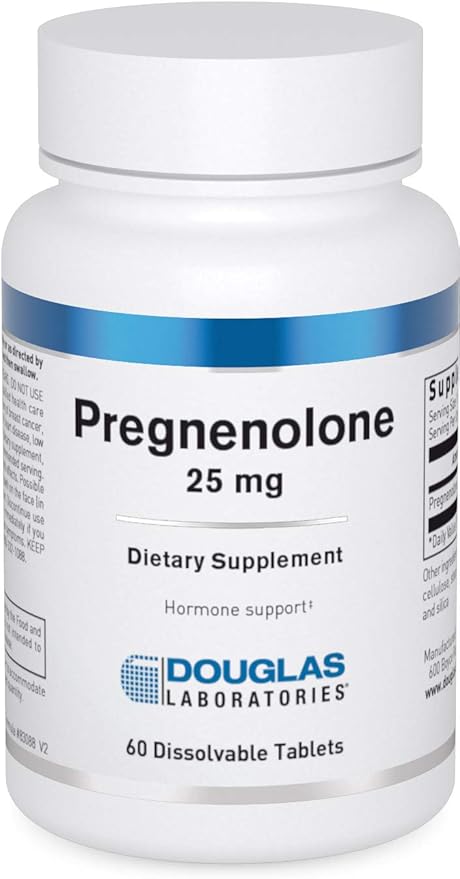 Douglas Laboratories Pregnenolone (25 mg) - For Pancreas Cortisol &amp Liver Support* - Pregnenolone Supplement - Non-GMO - 60 Tablets