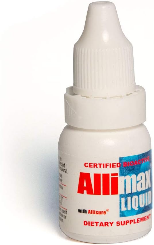 Allimax Nutraceuticals Liquid Supplement – 0.33 fl oz | 100% Stabilized Allicin Extract Plant-Based Garlic Supplement for Natural Immune Support Non-GMO Vegan Made in UK
