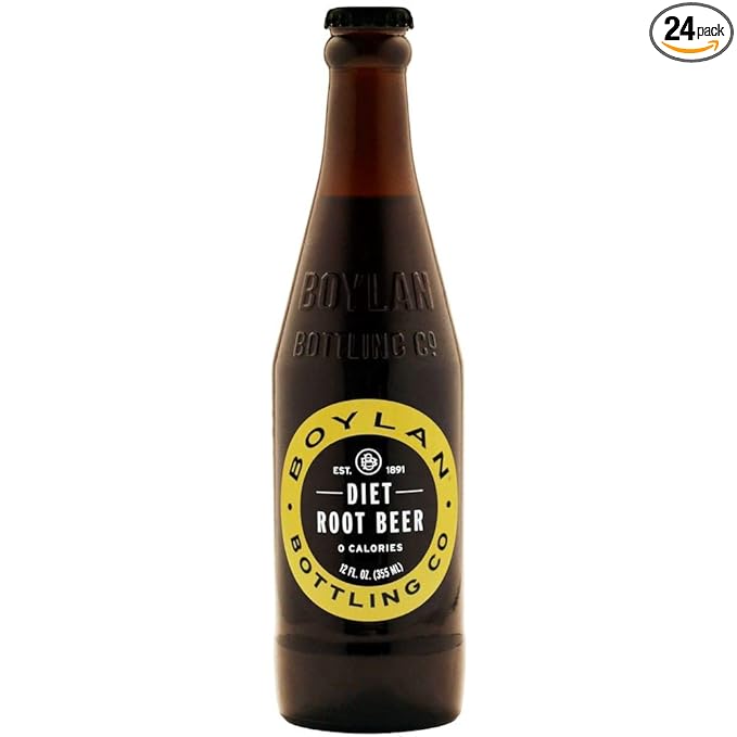Boylan Bottling Diet Root Beer Soda 12 Fluid Ounce - 24 per case.