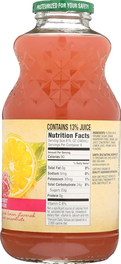 Santa Cruz Organics Raspberry Lemonade 36x 32OZ