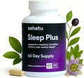 Sleep Plus Supplement | with Melatonin GABA Ashwagandha 5-HTP | for Men and Women Seeking a Healthy Sleep-Wake Schedule and A Relaxed Mood | 60 Count | 60 Day Supply