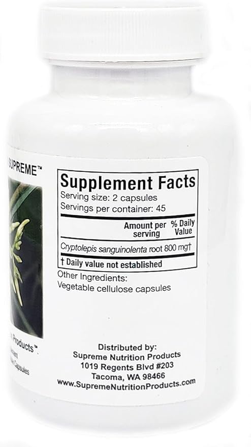 Supreme Nutrition Cryptolepis Supreme 90 Pure Vegetarian Capsules
