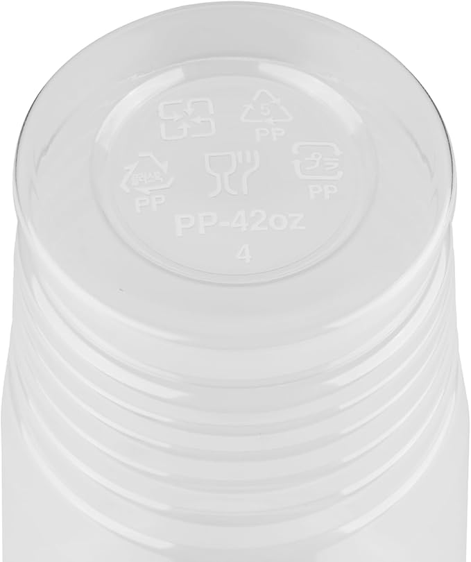 Karat [42oz - 300ct PP Plastic Cold Disposable Plastic Cups - BPA-Free 117mm Diameter Drinking Cups for Cold Beverages Iced Coffee Water Ideal for Parties and Events