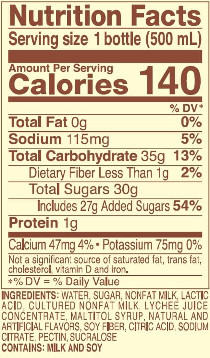 CALPICO Lychee – Smooth Creamy &amp Refreshing Non-Carbonated Beverage Sweet and Tangy Japanese Lactic Acid Drink 16.9 Fl oz (Pack of 6)