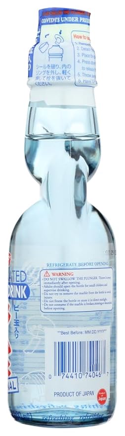 Shirakiku Ramune Carbonated Drink - Original 6.76-Ounce Bottle (Pack of 3)
