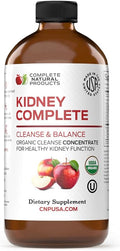 Complete Natural Kidney Complete - Liquid Dietary Supplement for Kidney Support Cleanse and Detox with Apple Cider Vinegar Lemon Organic Chanca Piedra Beet Citric Acid Vitamin C &amp More - 1