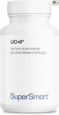 Supersmart UC II Supplement 40mg per Day (Premium Collagen) - Undenatured Type II Collagen Supplement | Non-GMO &amp Gluten Free - 60 Vegetarian Capsules