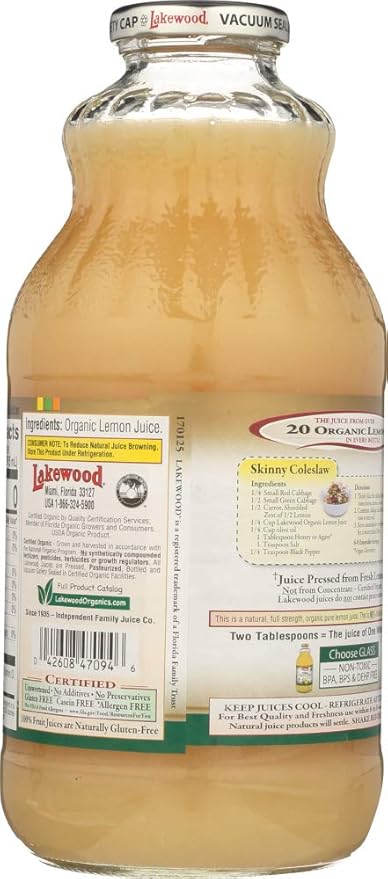 Lakewood Pure Lemon Juice 12x 32OZ