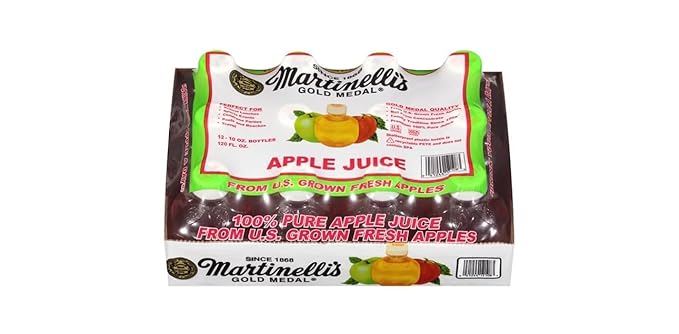 2 (Pack of 12) Martinellis Apple Juice 10 Fl Oz(Total 24 Pack 240 oz)