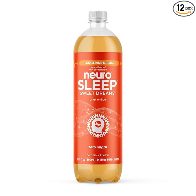 neuroSLEEP | Tangerine Dream | Functional Beverage for Restful Sleep Non-Carbonated 16.9 Fl Oz (Pack of 12)