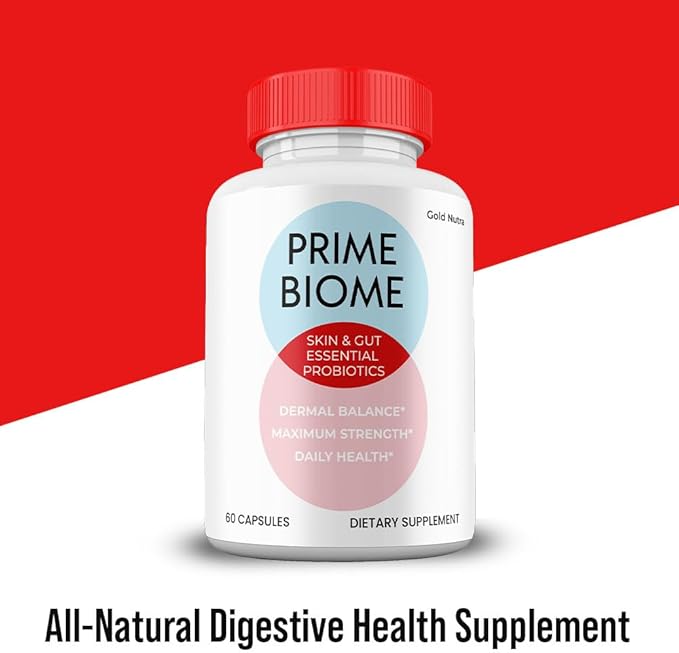 (3 Pack) Prime Biome Pills Prime Biome All Natural Supplement Skin and Gut Probiotics Capsules 3 Month Supply