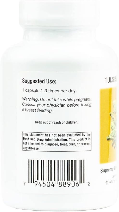 Supreme Nutrition Tulsi Supreme – Holy Basil Capsules - 90 Vegetarian Capsules