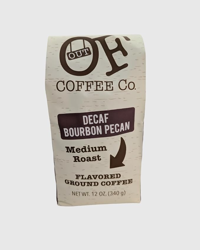 Out of Coffee Co. Bourbon Pecan Decaf Medium Roast Flavored Ground Coffee 12 Oz. Bag 1