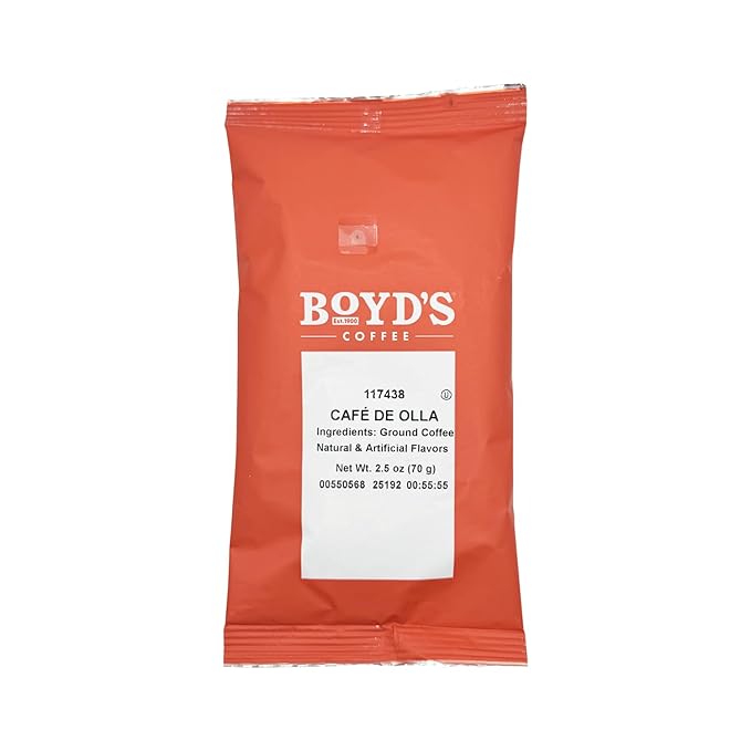 Boyd's Cafe De Olla Flavored Ground Coffee 46/2.5oz Pre-Portioned Packets