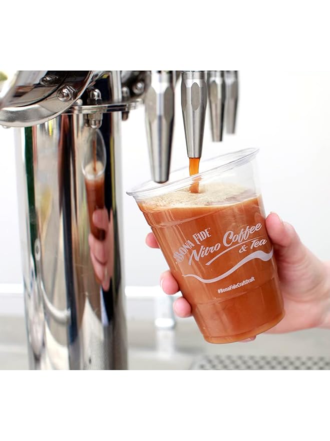 Nitro Cold Brew Vanilla Coffee Organic PET Keg 5 Gal Draft Coffee On Tap