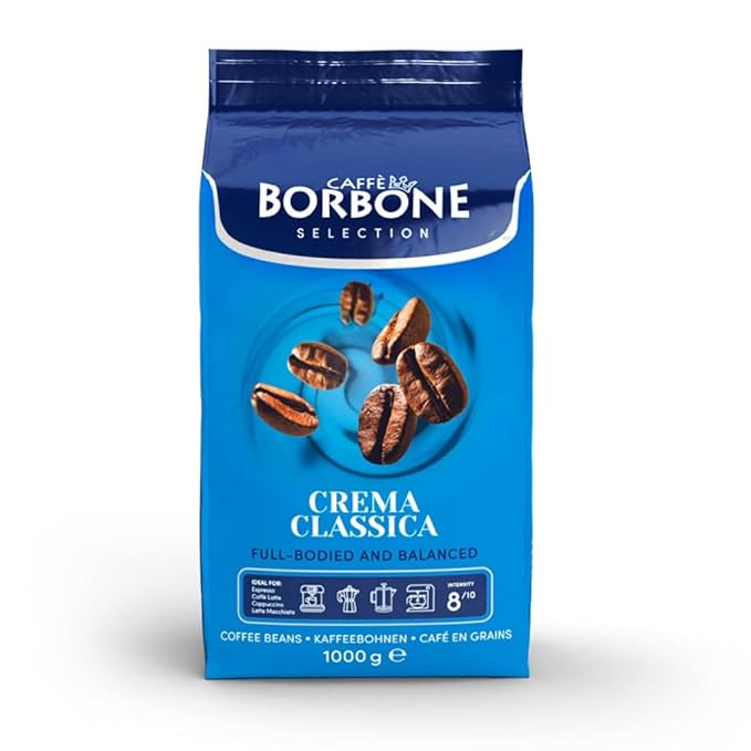 Caffè Borbone Whole Bean Coffee Medium Roast Arabica and Robusta Blend Crema Classica Full-Bodied and Balanced Italian Coffee 2.2 lb Bag