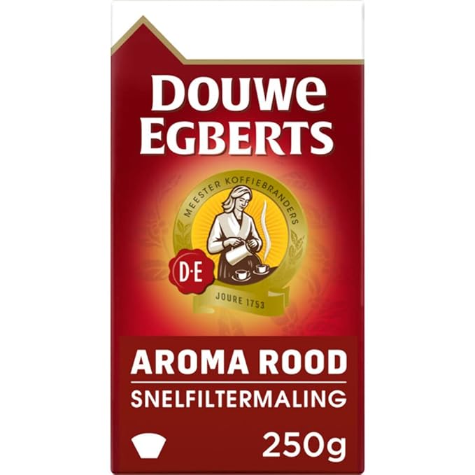 Douwe Egberts Aroma Rood Ground medium roast Coffee 250g (Pack of 1)8.81 count