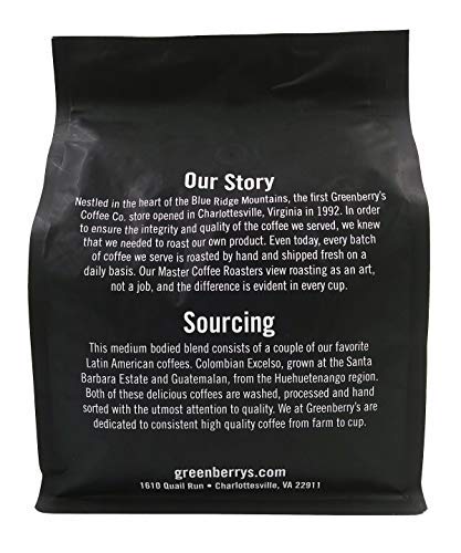 Greenberry's Coffee Co. - Vienna Blend Whole Bean - Bold Fresh 100% Arabica Dark Roast Beans 2 lbs