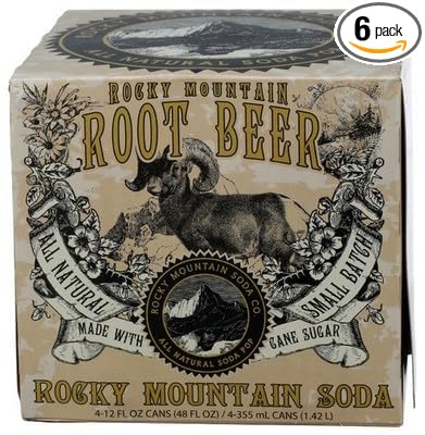 Rocky Mountain Soda RM Root Beer Can 4 Pack 48 fl oz (Pack of 6)