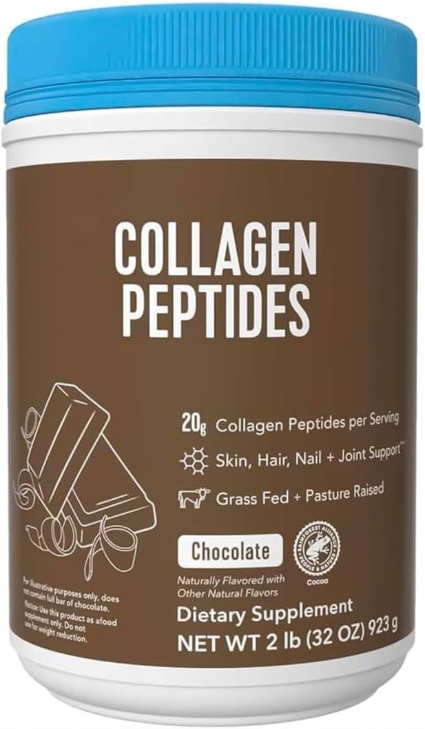 Vital Collagen Protein Peptides Pasture Raised Grass Fed Zero Sugar Dairy Free Chocolate 32 OZ 2 Pack
