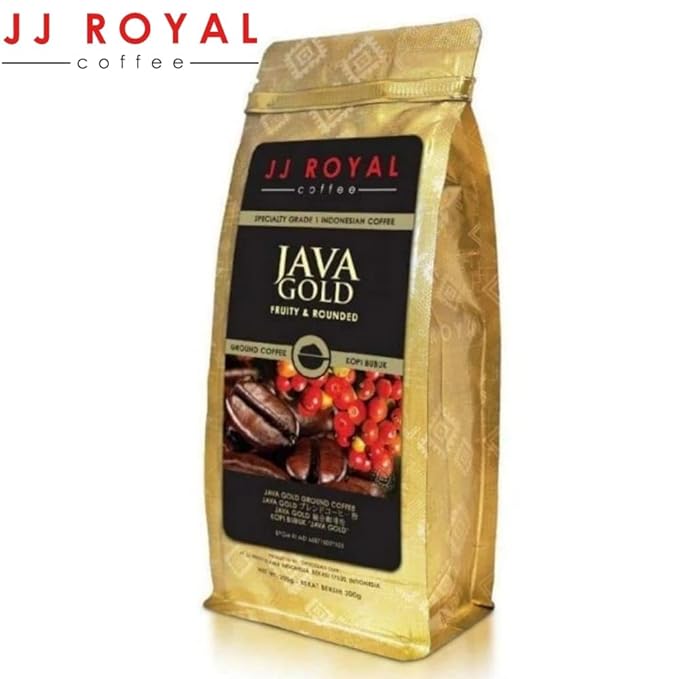 JJ Royal Coffee Java Gold 200g Ground Coffee (Pack of 2)
