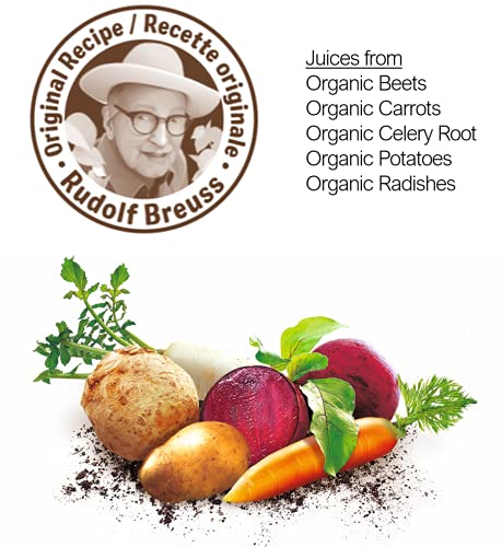 Biotta Organic Breuss Vegetable Juice - 100% Vegetable Juice for Energy Immunity &amp Wellness - Excellent Source of Nutrients - All Natural Non-GMO Gluten-Free (16.9 Fl Oz Pack of 6)