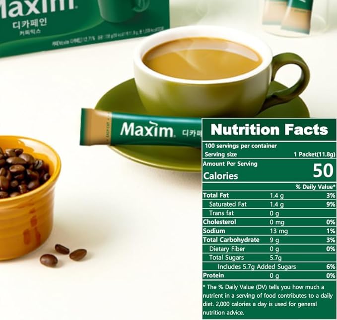 Maxim Decaffeinated Coffee Mix 50T