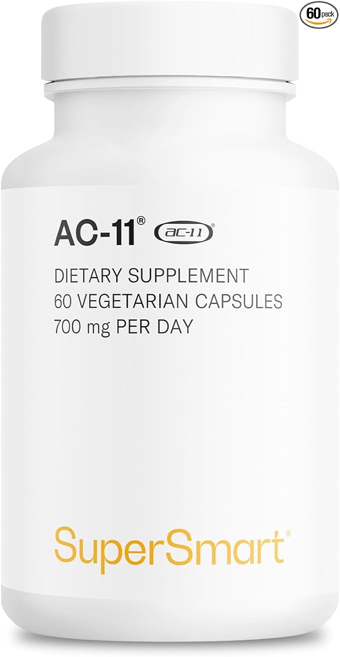 Supersmart AC-11 Supplement 700mg per Day (Cat's Claw Extract) - Uncaria Tomentosa Bark | Non-GMO &amp Gluten Free - 60 Vegetarian Capsules