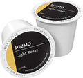 Amazon Brand - Solimo Light Roast Coffee Pods Morning Light Compatible with Keurig 2.0 K-Cup Brewers 100 Count