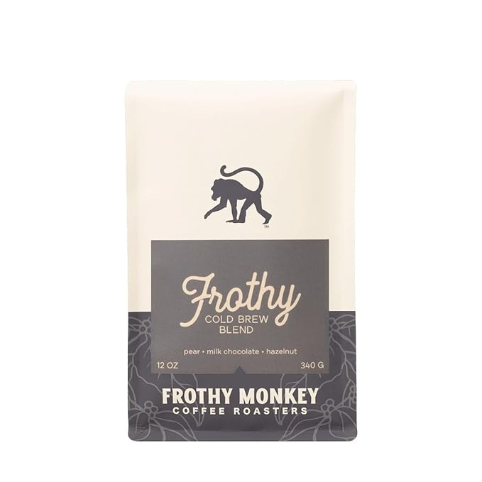 Frothy Cold Brew - Roasted by Frothy Monkey Coffee Roasters - Whole Bean Coffee - 5 Pound Bag