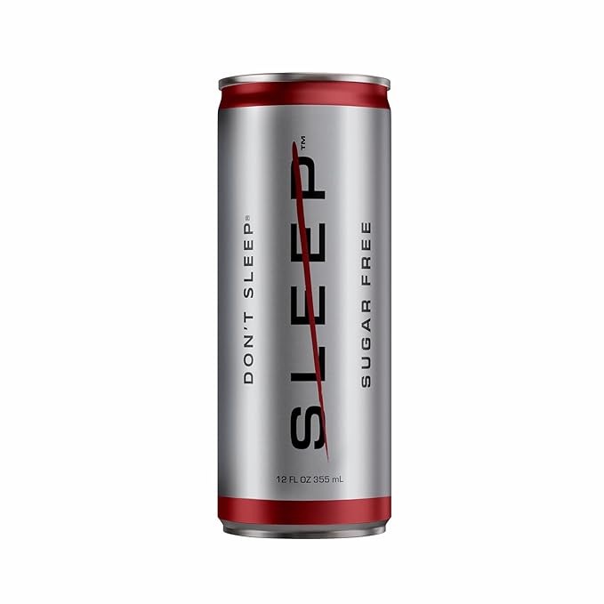 Don't Sleep Energy Drink - Sugar-Free 12-Pack Clean energy &amp 5 Calories per Can Caffeine Taurine and B-BVitamins for an Unstoppable Boost - 116mg of Caffeine