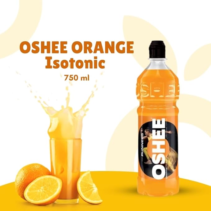 OSHEE ORANGE isotonic Drink 750ml (Pack of 6) - Addition of vitamins and L-carnitine – Sugar Free – Hydration – Vitamin Drinks