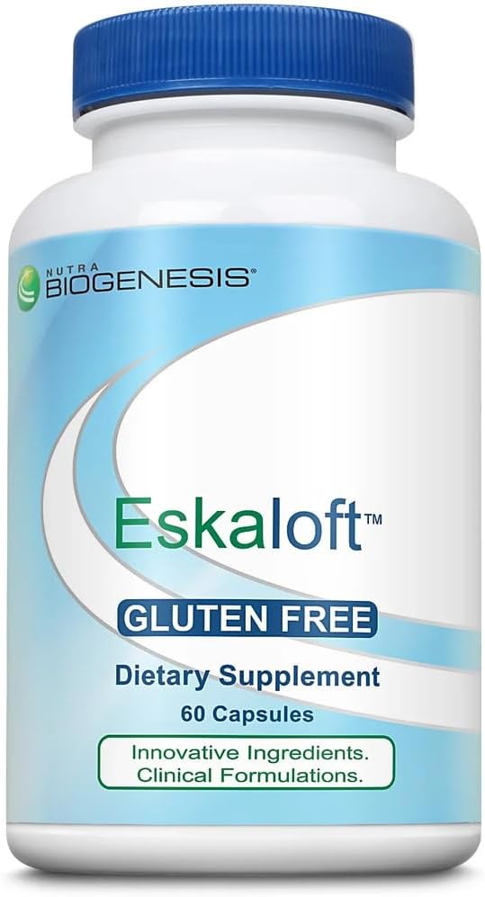 Nutra Biogenesis Eskaloft - St Johns Wort Capsules Rodiola Rosea &amp St. John's Wort Supplement for Men and Women with L Theanine &amp GABA Supports Calm Mindset &amp Healthy Sleep - 60 Capsules