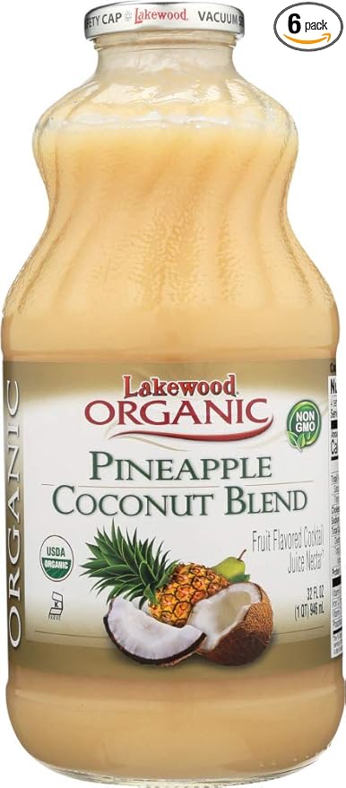 Lakewood Juice Pina Colada Organic 32.0 FO(Pack of 6)