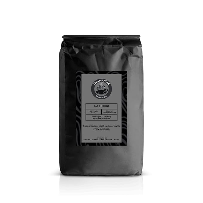 Curious Mind Coffee Ground Gourmet Coffee (1 lb Dark Humor)