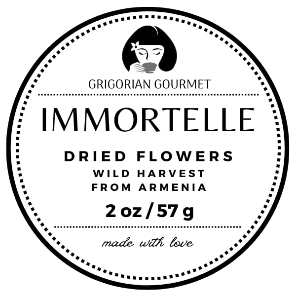 Immortelle (Helichrysum Pallasii) 2 OZ (57g) Loose Herbal Tea | Wild-Harvested Armenian Flower Tea | Premium Loose Leaf Tea for Relaxing Floral Infusions and Tea Lovers