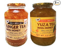 Korean Ginger Tea and Yuza Tea With Honey Traditional Asian Tea Set 2.2 LB (1 KG) Each Jar Packaging