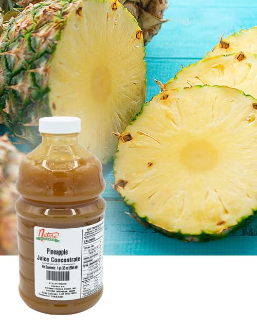 Nature Blessed 100% Pure Pineapple Fruit Juice Concentrate - 4 Quarts (4/32 fl pz bottles) Perfect for Home Brewers Vintners Cider Smoothies