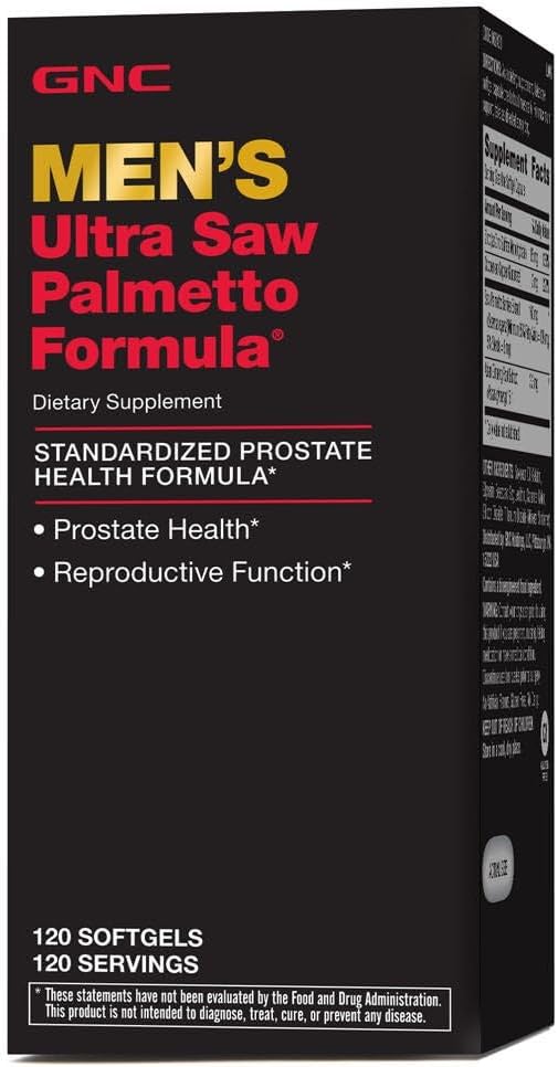 GNC Men's Ultra Saw Palmetto Formula Supports Normal Prostate Function 120 Softgels