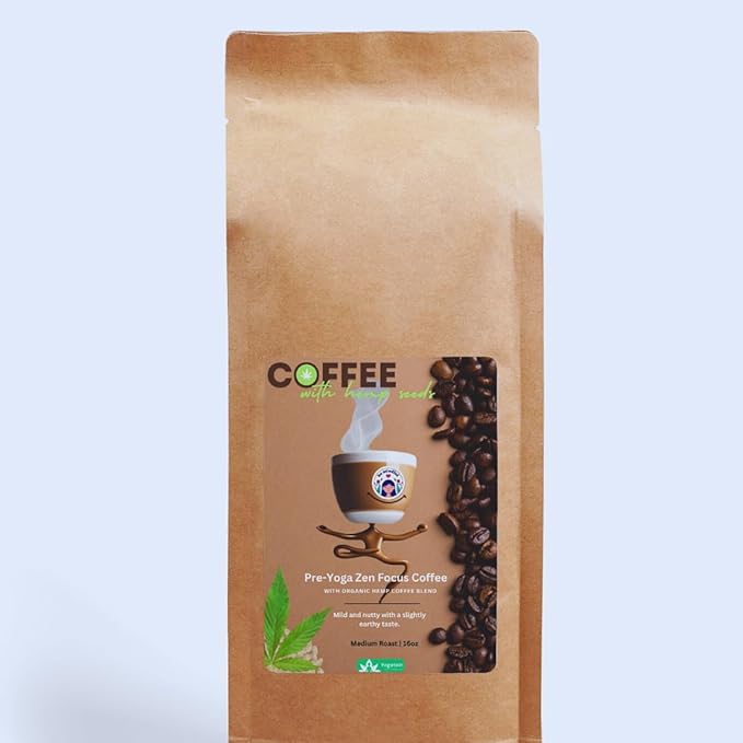 Pre Yoga Zen Focus Coffee with Hemp Seeds (Arabica) - A Product from Yogic community