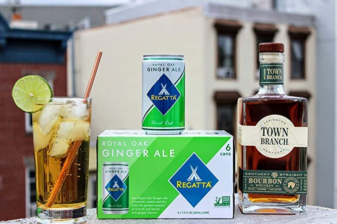Royal Oak Ginger Ale by Regatta Case of 24 Sleek Mini Cans 7.5oz Each Premium Soda and Cocktail Mixer