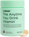 H-PROOF The Anytime You Drink Vitamin Liver Health &amp Immunity Support with Electrolytes Milk Thistle and Vitamins B &amp C - 40 Chewable Tablets (20 Servings) Vegan Black Cherry