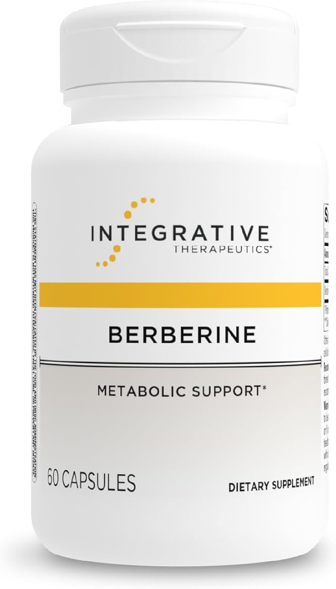 Integrative Therapeutics Berberine - Supports Metabolic Health &amp Cellular Energy Metabolism - Practitioner-Trusted Quality - Dairy-Free &amp Gluten-Free - 60 Capsules (60 Servings)