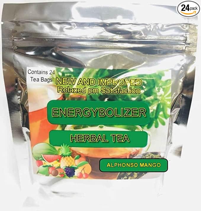 Energybolizer Perfect Weight Herbal Tea (24 Bags)| Natural Energy Booster for Women and Men | Increase Energy Improve Digestion (Alphonso Mango)