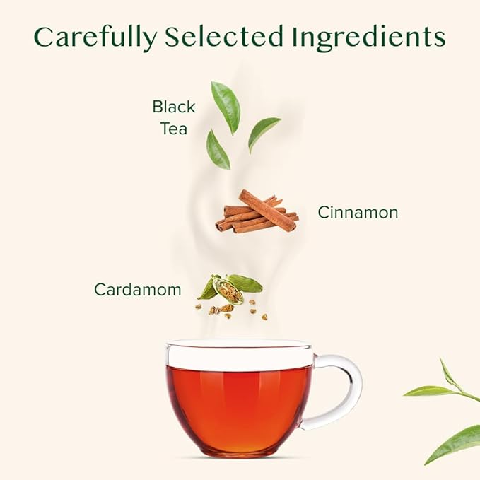 VAHDAM Sweet Cinnamon Tea | 100 Tea Bags | 100% Natural Spices | Cinnamon Masala Chai Tea Recipe | Spiced Chai Tea Bag | Brew as Hot or Iced