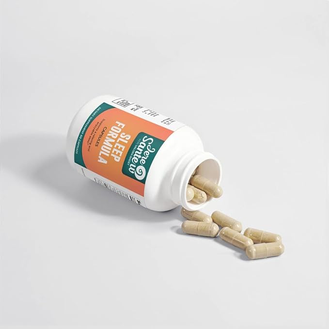Sleep Formula - Natural Sleep Aid Supplement with Valerian Chamomile GABA &amp Melatonin - Promotes Relaxation &amp Restful Sleep - 60 Capsules USA-Made