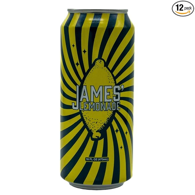 James Lemonade Original Lemon Juice 16oz (12 Pack) - Original Recipe w/Fresh Mint since 1998 - Plastic Juice Bottles - 100% Natural Lemonade Flavor - Lemon Drink - Refreshing Drinks