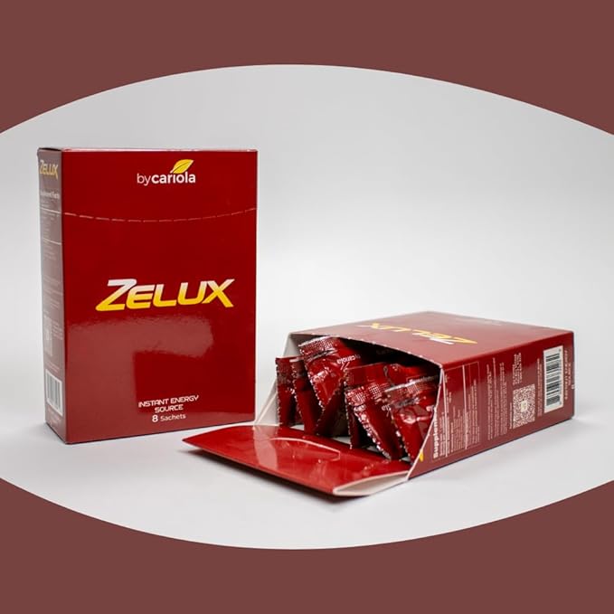 Zelux Supplement Box 8 Sachets - Booster for Vitality &amp Performance - Natural Stamina - Energy Support - Natural Ingredients Damiana Tribulus Terrestri Ginkgo Biloba Maca Korean Red Gingseng