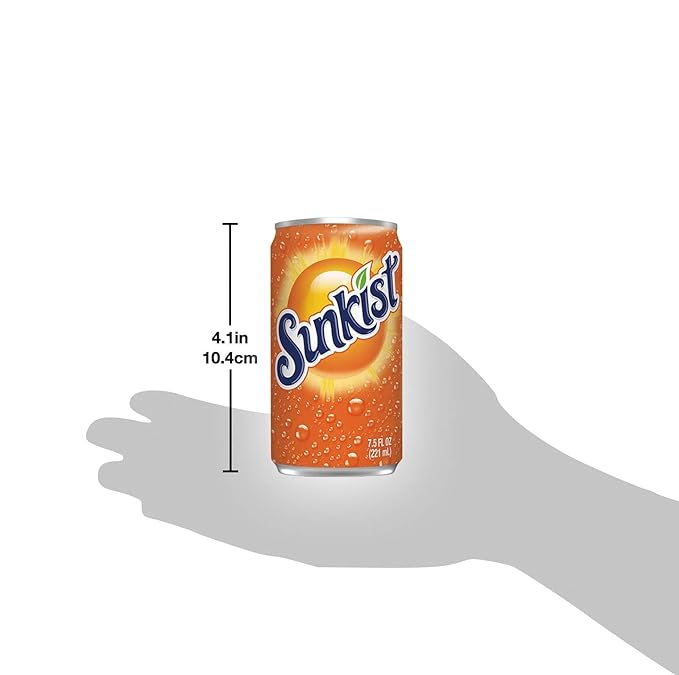 Mini Soda Cans Orange Flavors | (Pack of 20) | Flavor Soda Variety Pack | Soft Drink Assortment of Beverages | The Beverage Care Package of Mix Pop | Home &amp Office Fridge Restock Kit | 7.5 oz. Can